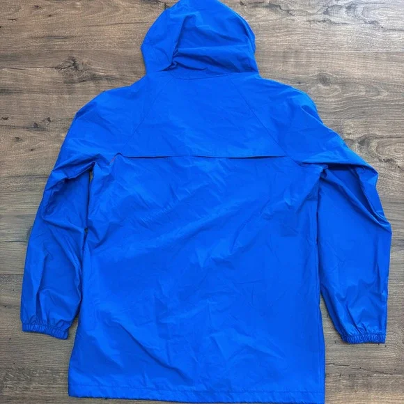 Vintage Columbia Sportswear Mens XS Blue Hooded Rain Jacket Pants Waterproof PVC